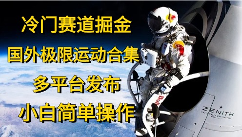 （10745期）冷门赛道掘金，国外极限运动视频合集，多平台发布，小白简单操作-志拓网创