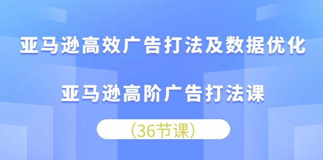 （10649期）亚马逊高效广告打法及数据优化，亚马逊高阶广告打法课-志拓网创