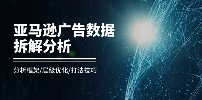 （11004期）亚马逊-广告数据拆解分析，分析框架/层级优化/打法技巧（8节课）-志拓网创