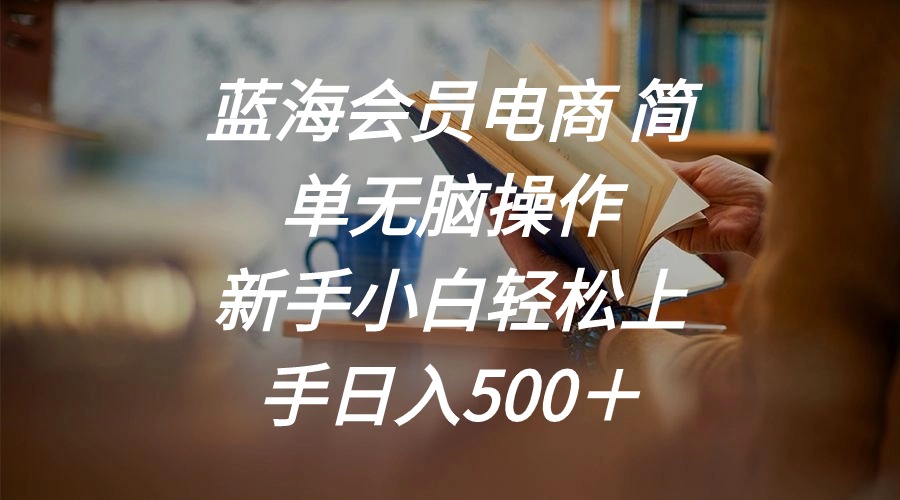 （11068期）蓝海会员电商 简单无脑操作 新手小白轻松上手日入500＋-志拓网创