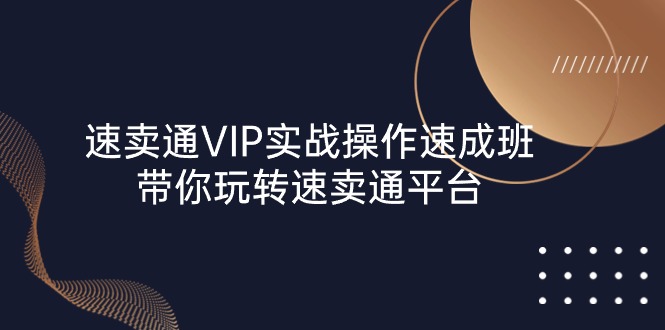（10935期）速卖通 VIP实战操作-速成班，带你玩转速卖通平台（23节）-志拓网创