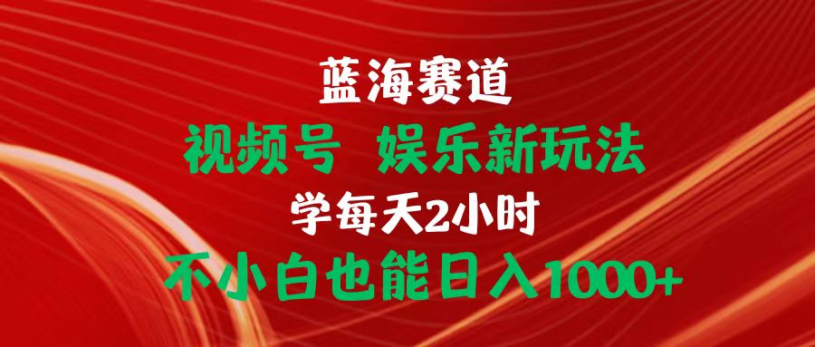 （10818期）蓝海赛道视频号 娱乐新玩法每天2小时小白也能日入1000+-志拓网创