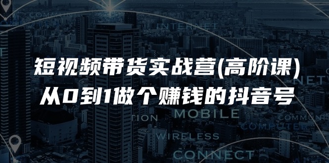 （11253期）短视频带货实战营(高阶课)，从0到1做个赚钱的抖音号（17节课）-志拓网创