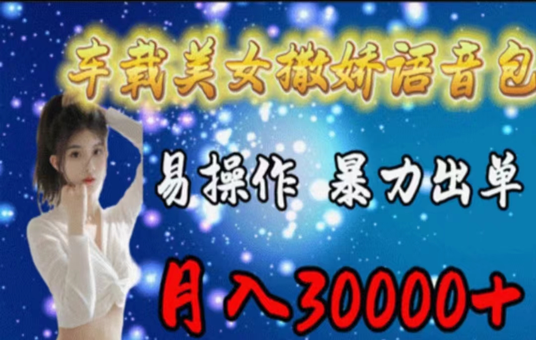 （11249期）车载美女撒娇语音包，执行就出单，月入3000＋，小白看完课程就能马上实操-志拓网创