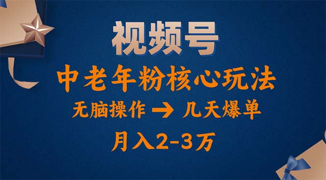 （11288期）视频号火爆玩法，高端中老年粉核心打法，无脑操作，一天十分钟，月入两万-志拓网创