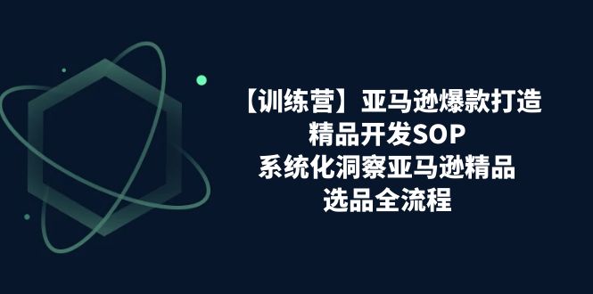 （11210期）【训练营】亚马逊爆款打造之精品开发SOP，系统化洞察亚马逊精品选品全流程-志拓网创