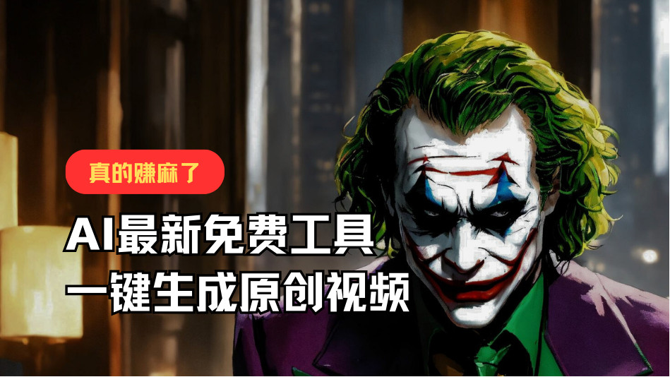 最新免费AI工具，一键生成原创视频，佛系搬运，轻松月入10000+！-志拓网创