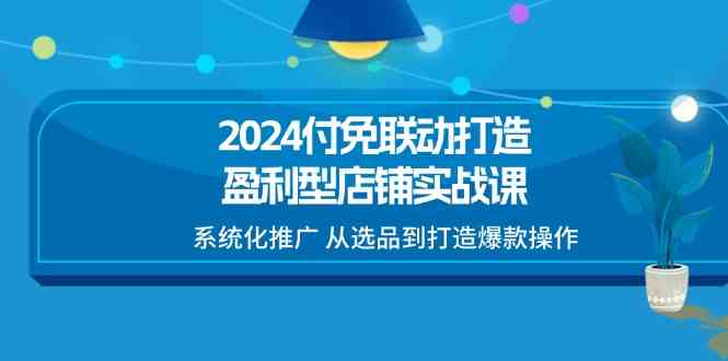 2024付免联动打造盈利型店铺实战课，系统化推广 从选品到打造爆款操作-志拓网创
