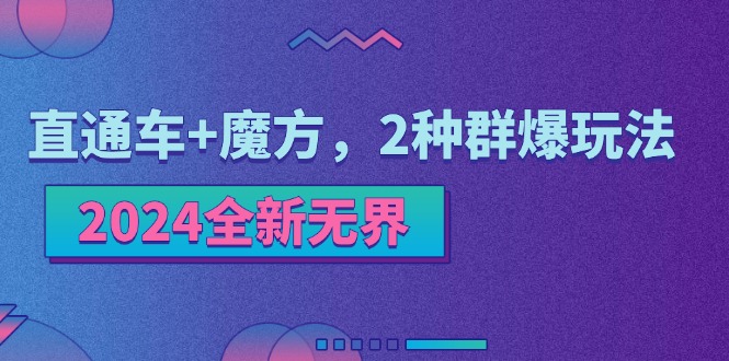 （11479期）2024全新无界：直通车+魔方，2种群爆玩法-志拓网创