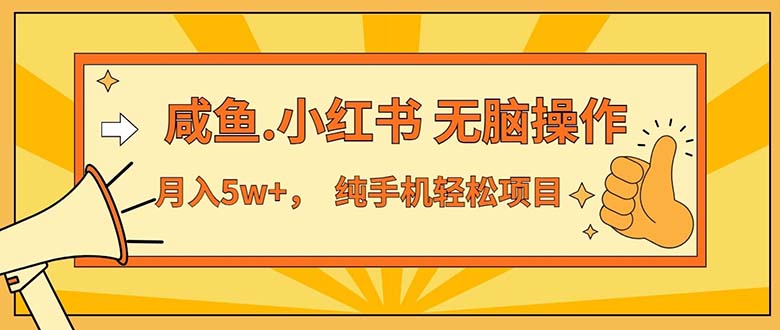 （11524期）2024最赚钱的项目，咸鱼，小红书无脑操作，每单利润500+，轻松月入5万+…-志拓网创