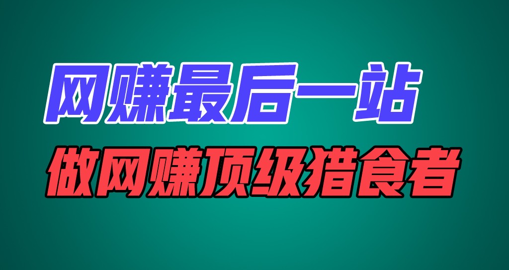 网赚最后一站，卖项目，做网赚顶级猎食者-志拓网创