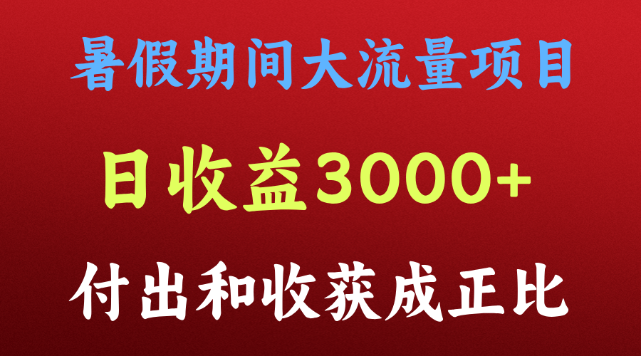 一天收益3000+，暑假期间， 这个项目才是真火-志拓网创