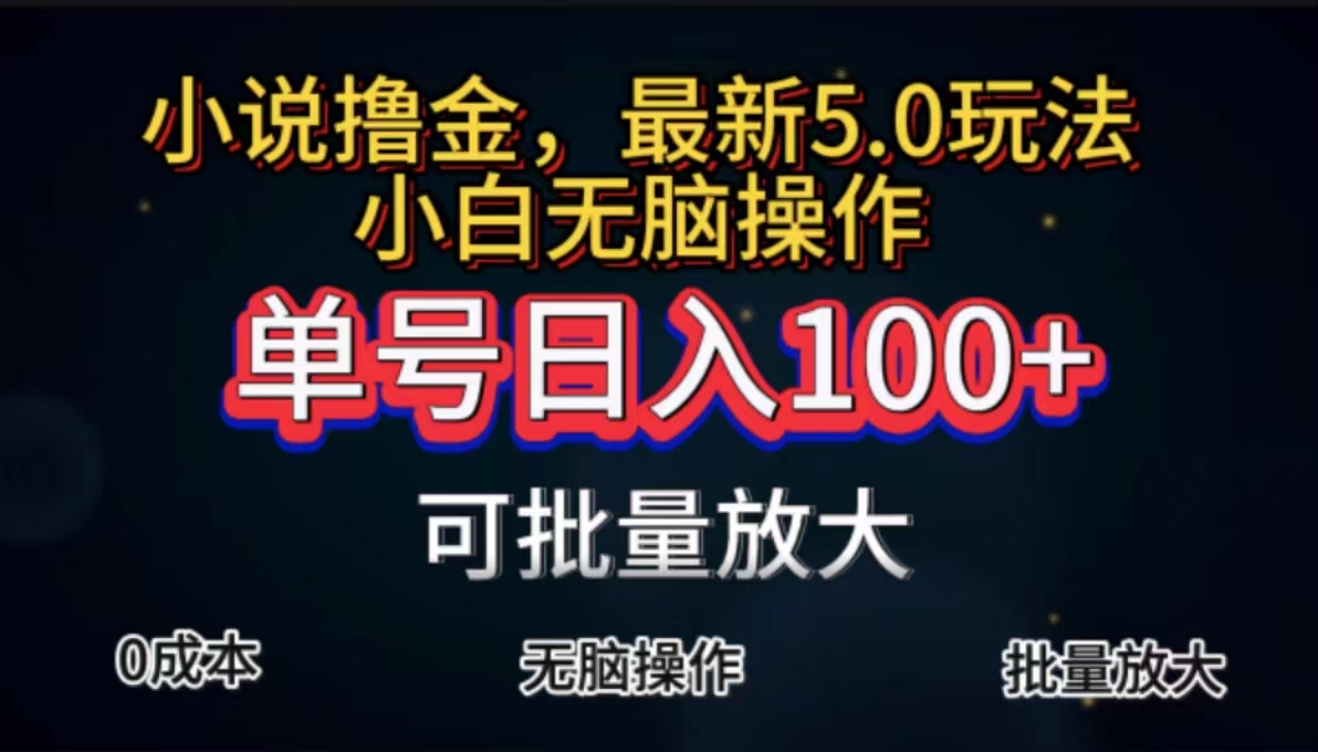 （11651期）全自动小说撸金，单号日入100+小白轻松上手，无脑操作-志拓网创
