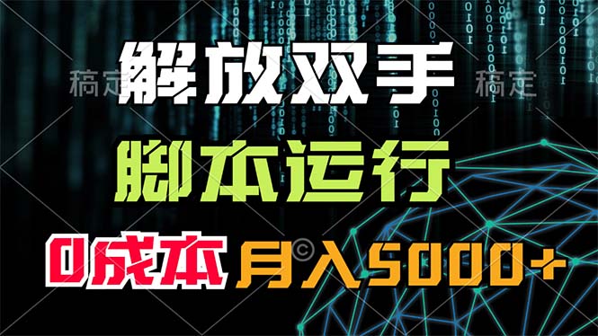 （11721期）解放双手，脚本运行，0成本月入5000+-志拓网创