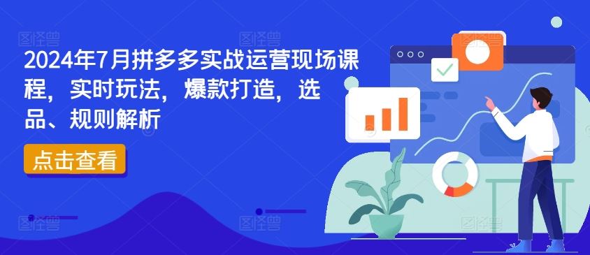 2024年7月拼多多实战运营现场课程，实时玩法，爆款打造，选品、规则解析-志拓网创