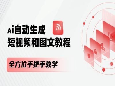 AI自动生成短视频和图文课程，全方位手把手教学-志拓网创