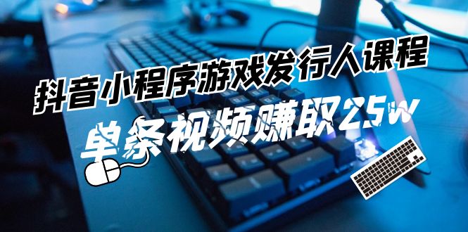 抖音小程序游戏发行人课程：带你玩转游戏任务变现，单条视频赚取25w-志拓网创