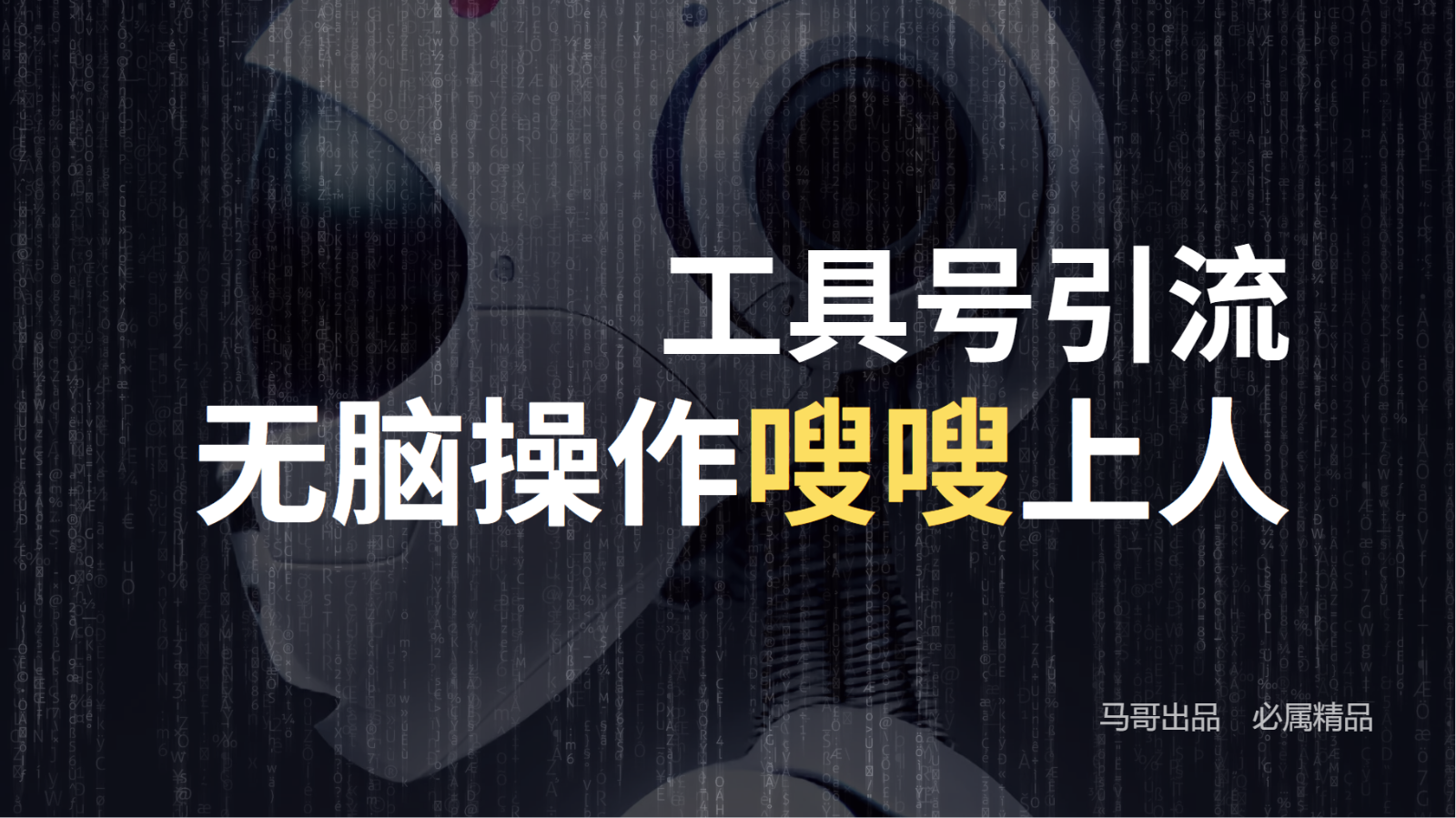 工具号高效引流法，嗖嗖上人，日引1000+，直接搬运，无脑操作-志拓网创