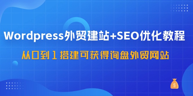 WordPress外贸建站+SEO优化教程，从0到1搭建可获得询盘外贸网站（57节课）-志拓网创