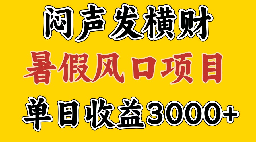 30天赚了7.5W 暑假风口项目，比较好学，2天左右上手-志拓网创