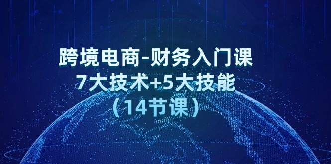 （12047期）跨境电商-财务入门课：7大技术+5大技能（14节课）-志拓网创