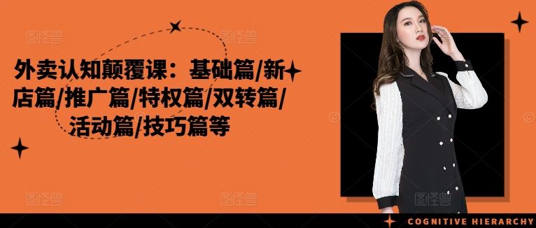 外卖认知颠覆课：基础篇/新店篇/推广篇/特权篇/双转篇/活动篇/技巧篇等-志拓网创