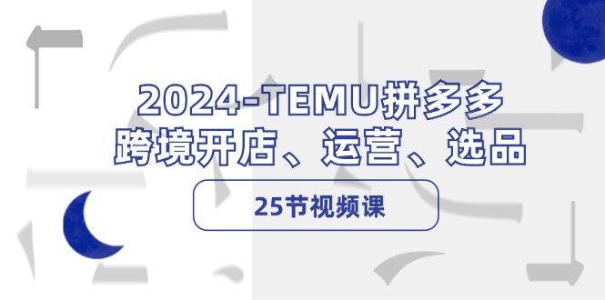（12106期）2024-TEMU拼多多·跨境开店、运营、选品（25节视频课）-志拓网创