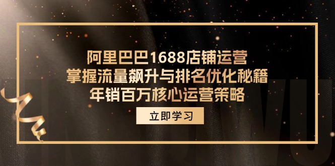 （12184期）阿里巴巴1688店铺运营，掌握流量飙升与排名优化秘籍 年销百万核心运营策略-志拓网创