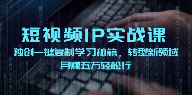 （12193期）短视频 IP实战课，独创一键复制学习秘籍，转战新领域，月赚五万轻松行-志拓网创