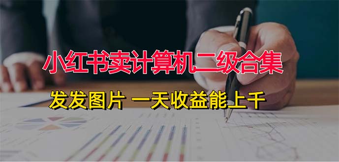 （12228期）小红书卖计算机二级合集，发发图片 一天收益能上千-志拓网创