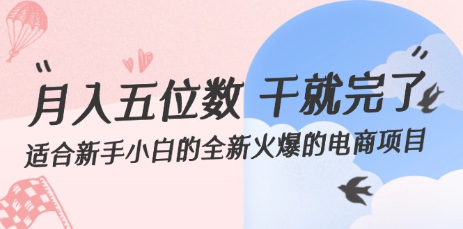 （12241期）月入五位数 干就完了 适合新手小白的全新火爆的电商项目-志拓网创