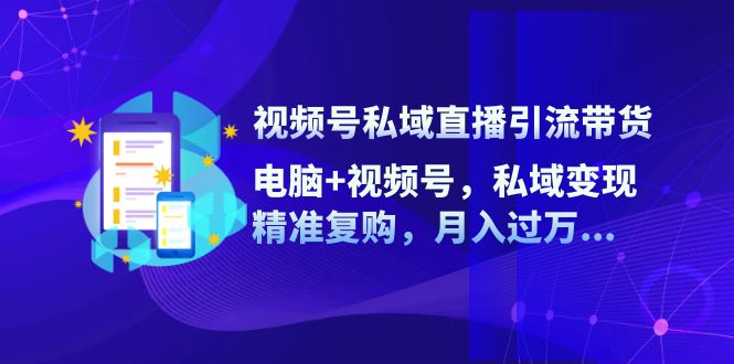 （12249期）视频号私域直播引流带货：电脑+视频号，私域变现，精准复购，月入过万…-志拓网创