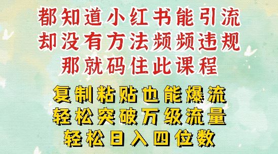 小红书靠复制粘贴一周突破万级流量池干货，以减肥为例，每天稳定引流变现四位数【揭秘】-志拓网创