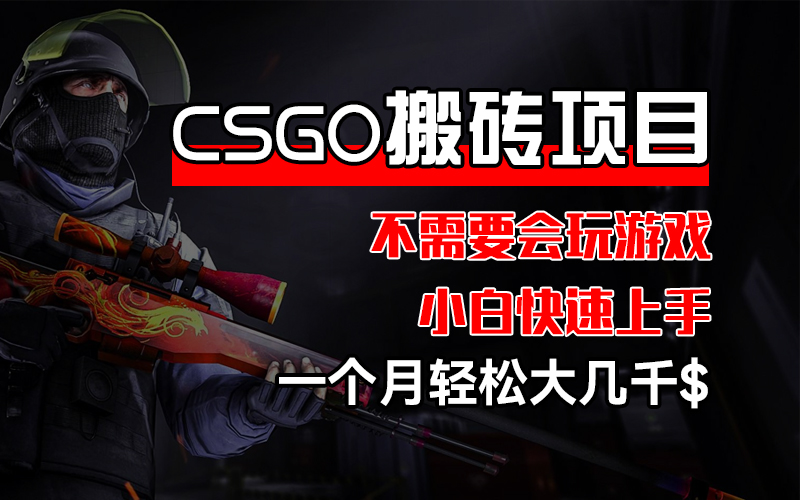 （12332期）CSGO 装备搬砖项目，操作简单，不需要会玩游戏，小白也能快速上手，一…-志拓网创