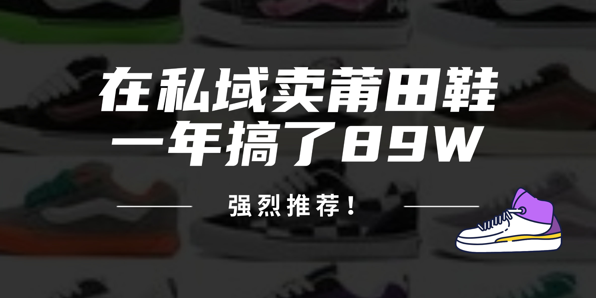 （12370期）24年在私域卖莆田鞋，一年搞了89W，强烈推荐！-志拓网创
