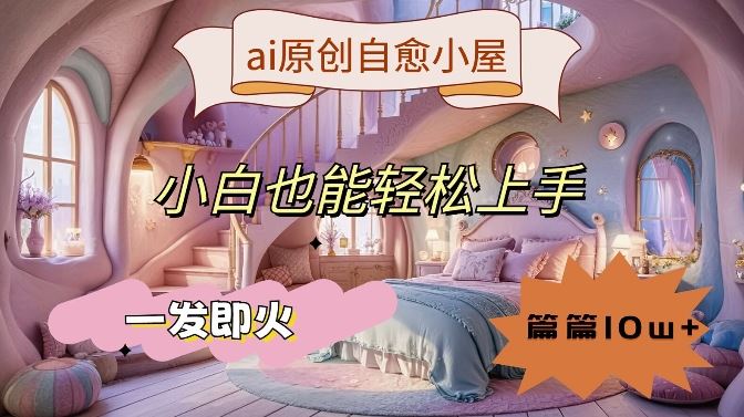 ai原创治愈小屋，小白也能轻松上手，一发即火，篇篇10w+【揭秘】-志拓网创