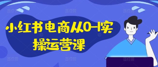 小红书电商从0-1实操运营课，小红书手机实操小红书/IP和私域课/小红书电商电脑实操板块等-志拓网创