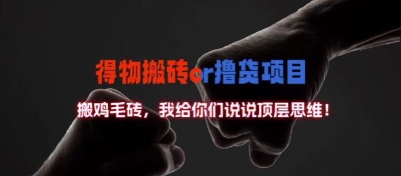 得物搬砖撸货项目?掰下数据，我给你们说说顶层思维【揭秘】-志拓网创
