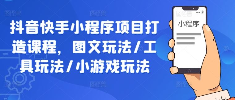 抖音快手小程序项目打造课程，图文玩法/工具玩法/小游戏玩法-志拓网创