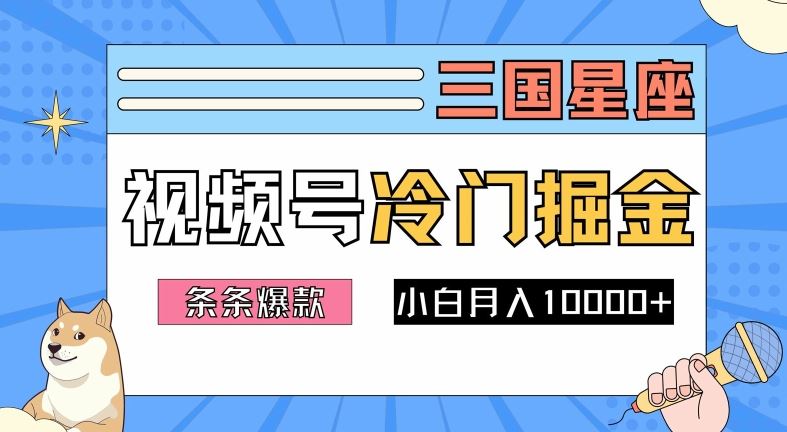 2024视频号三国冷门赛道掘金，条条视频爆款，操作简单轻松上手，新手小白也能月入1w-志拓网创