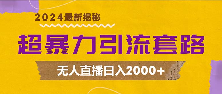 （12800期）超暴力引流套路，无人直播日入2000+-志拓网创