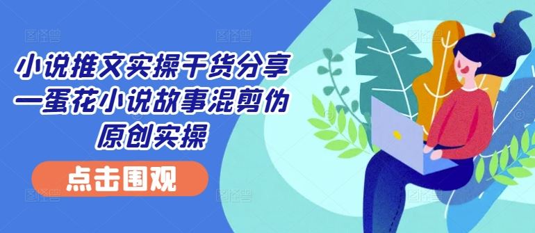 小说推文实操干货分享—蛋花小说故事混剪伪原创实操-志拓网创