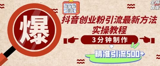 轻松制作创业类视频，一天被动加精准创业粉500+【揭秘】-志拓网创