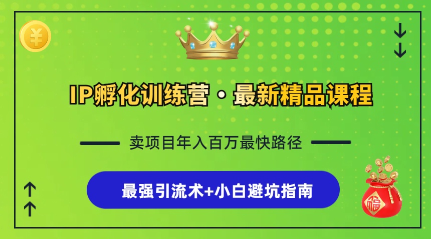 （13055期）IP孵化训练营，知识付费全流程+最强引流术+小白避坑指南-志拓网创