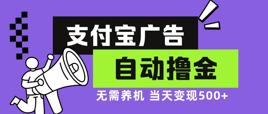 （13101期）支付宝广告全自动撸金，无需养机，当天落地500+-志拓网创