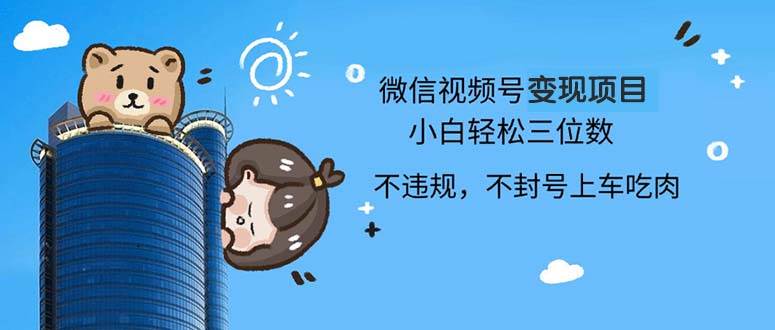 （13115期）2024最新微信视频号变现项目，小白轻松月入四位数-志拓网创