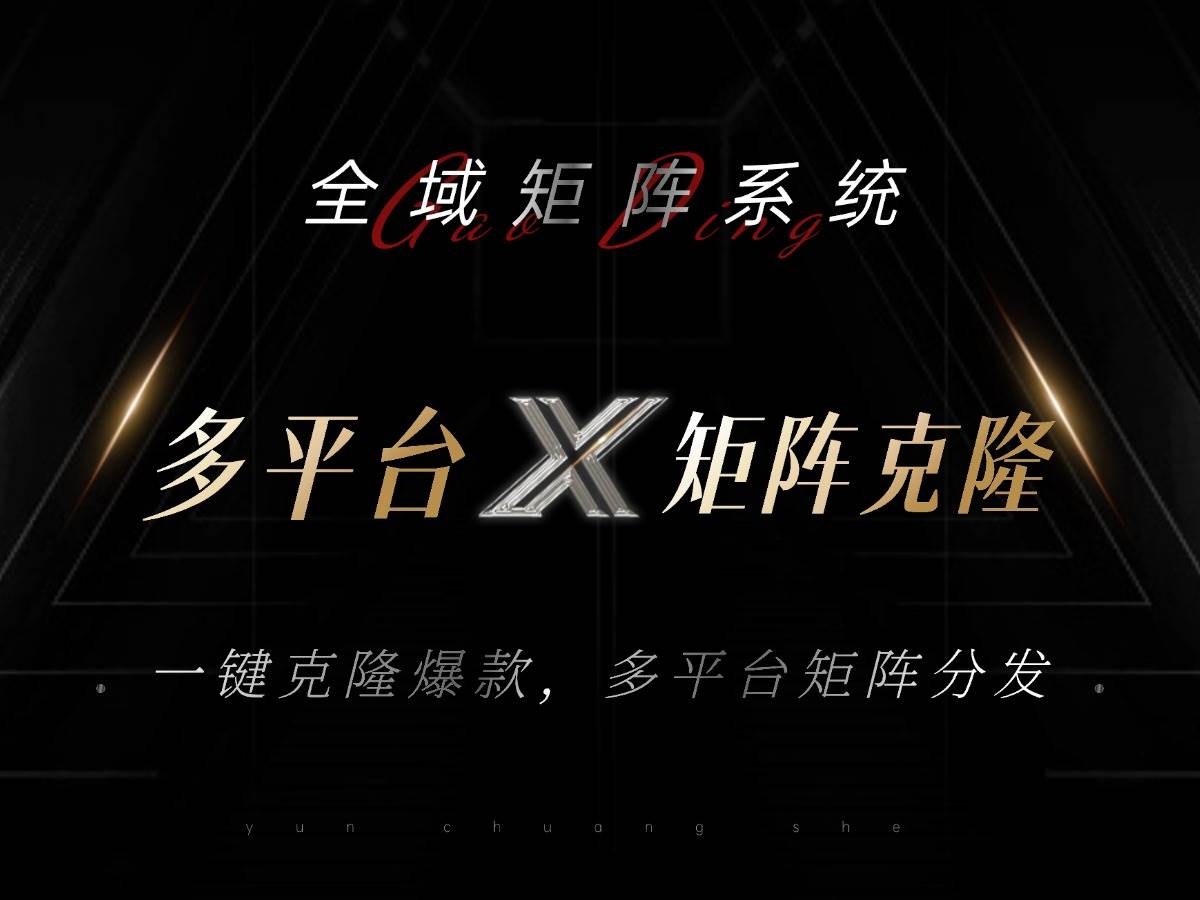 （13126期）全域矩阵系统，可一键克隆爆款矩阵分发到多个平台！矩阵操作日引流500+！-志拓网创