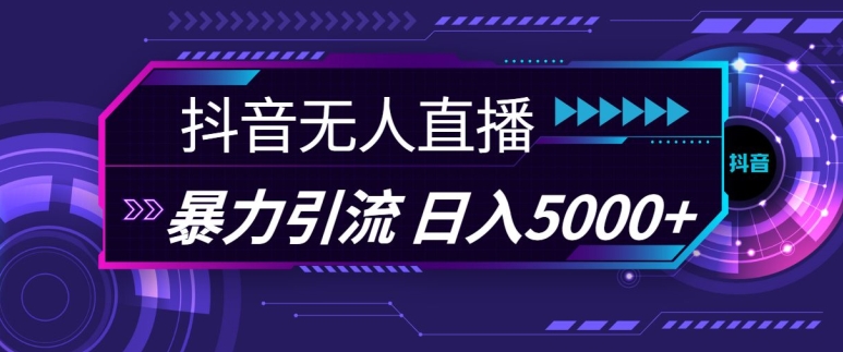 抖音快手视频号全平台通用无人直播引流法，利用图片模板和语音话术，暴力日引流100+创业粉【揭秘】-志拓网创