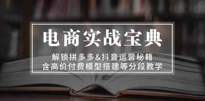 电商实战宝典：解锁拼多多&抖音运营秘籍，含高价付费模型搭建等分段教学-志拓网创