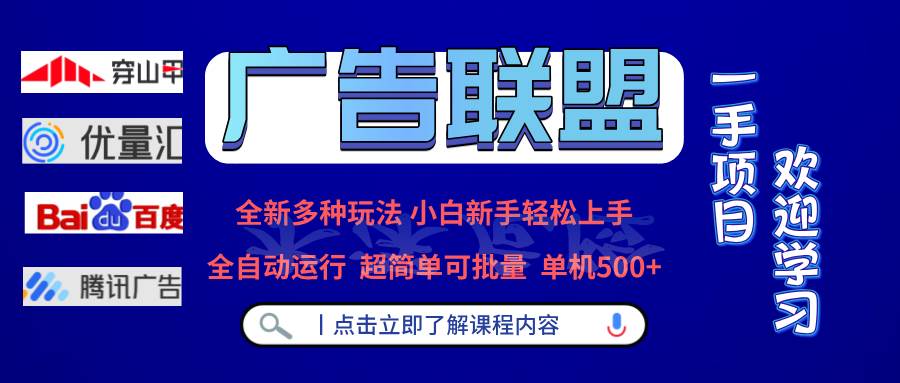 （13258期）广告联盟 全新多种玩法 单机500+  全自动运行  可批量运行-志拓网创
